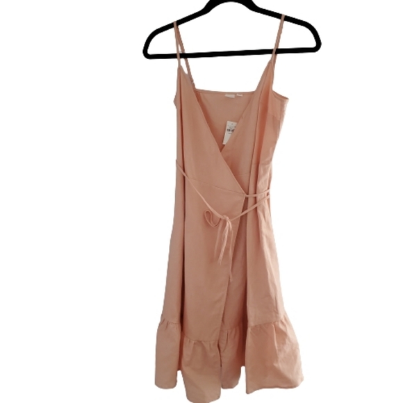 GAP Cami Wrap Ruffle Dress, Dusty Pink, XS - Picture 2 of 7